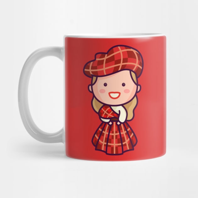 Cute Scottish Tartan Girl by SLAG_Creative